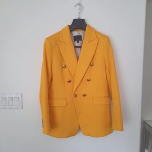 Banana Republic Honeycomb Blazer Yellow size 6